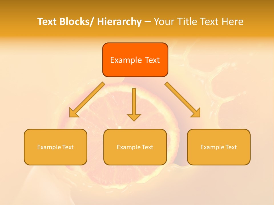 Slice Of Orange Fruit Falling In Juice PowerPoint Template