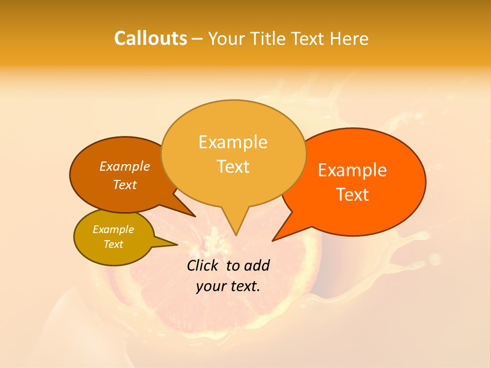Slice Of Orange Fruit Falling In Juice PowerPoint Template