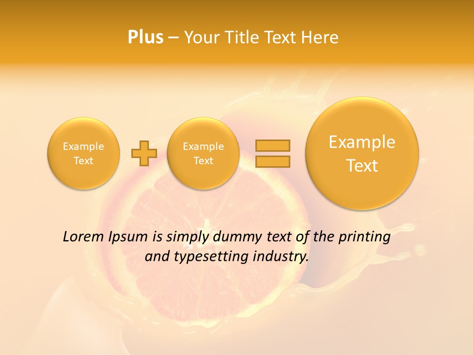 Slice Of Orange Fruit Falling In Juice PowerPoint Template
