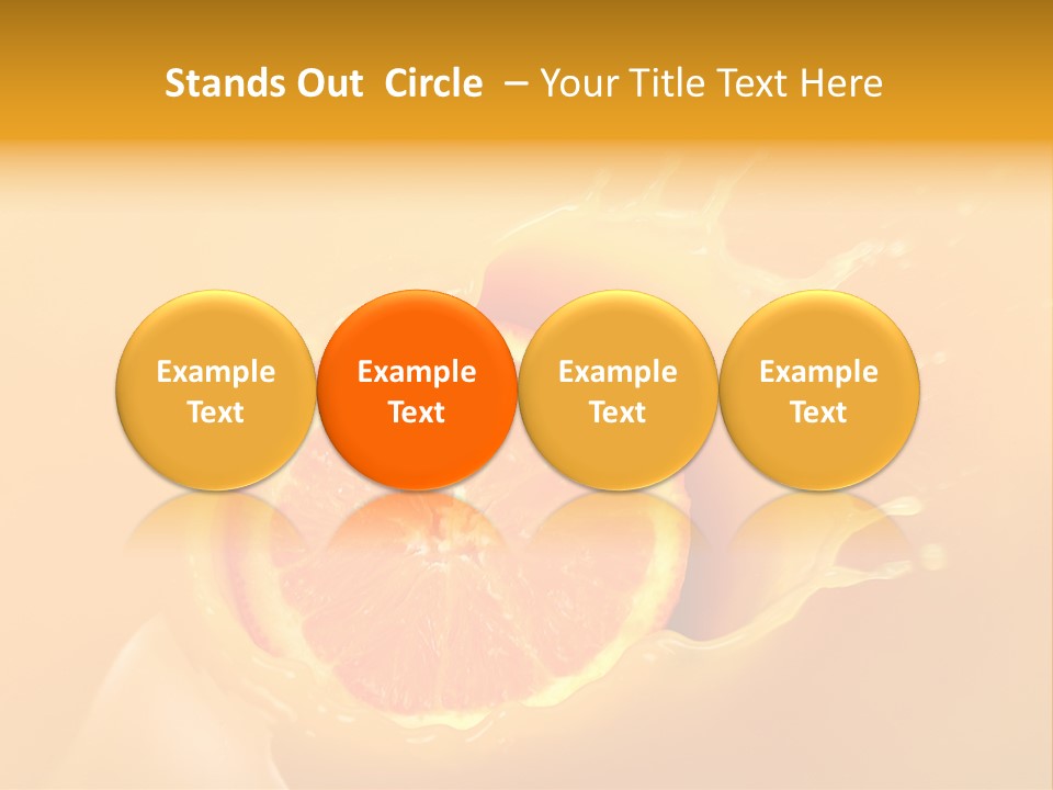 Slice Of Orange Fruit Falling In Juice PowerPoint Template