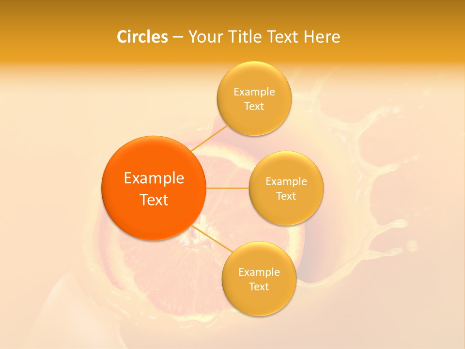 Slice Of Orange Fruit Falling In Juice PowerPoint Template