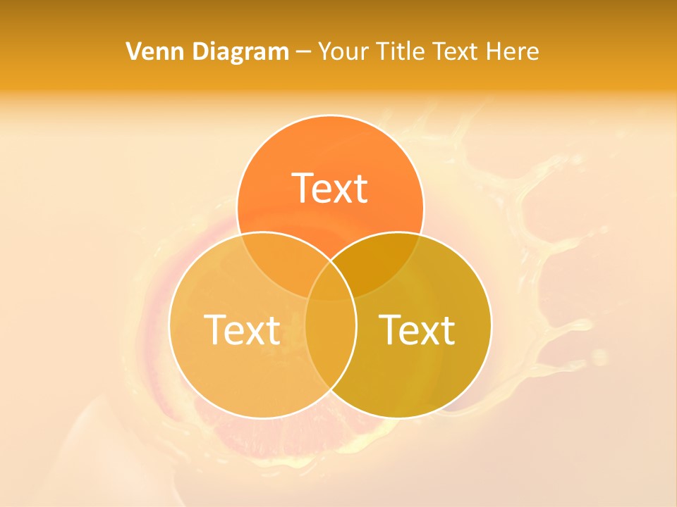 Slice Of Orange Fruit Falling In Juice PowerPoint Template