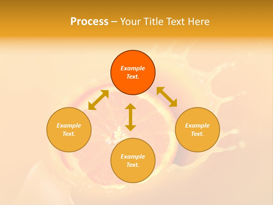 Slice Of Orange Fruit Falling In Juice PowerPoint Template