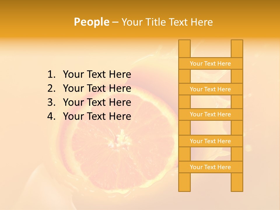 Slice Of Orange Fruit Falling In Juice PowerPoint Template