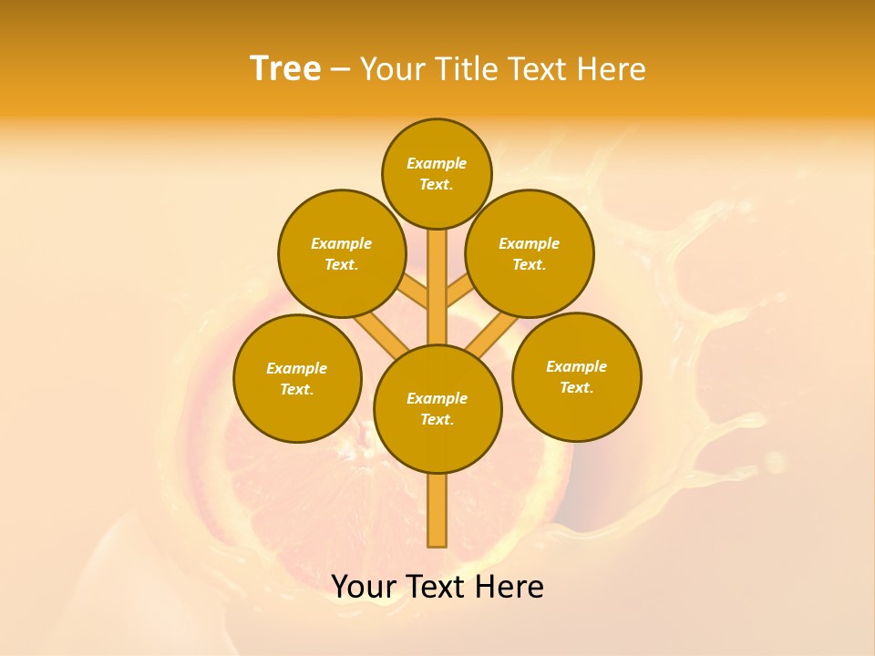 Slice Of Orange Fruit Falling In Juice PowerPoint Template