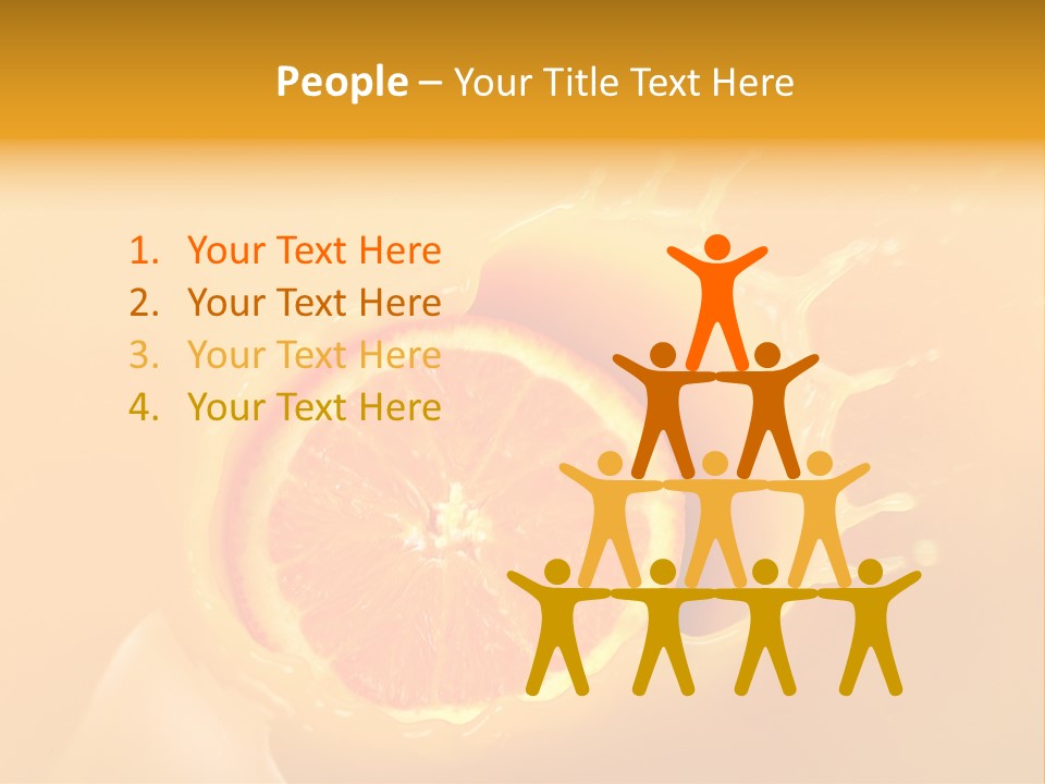 Slice Of Orange Fruit Falling In Juice PowerPoint Template