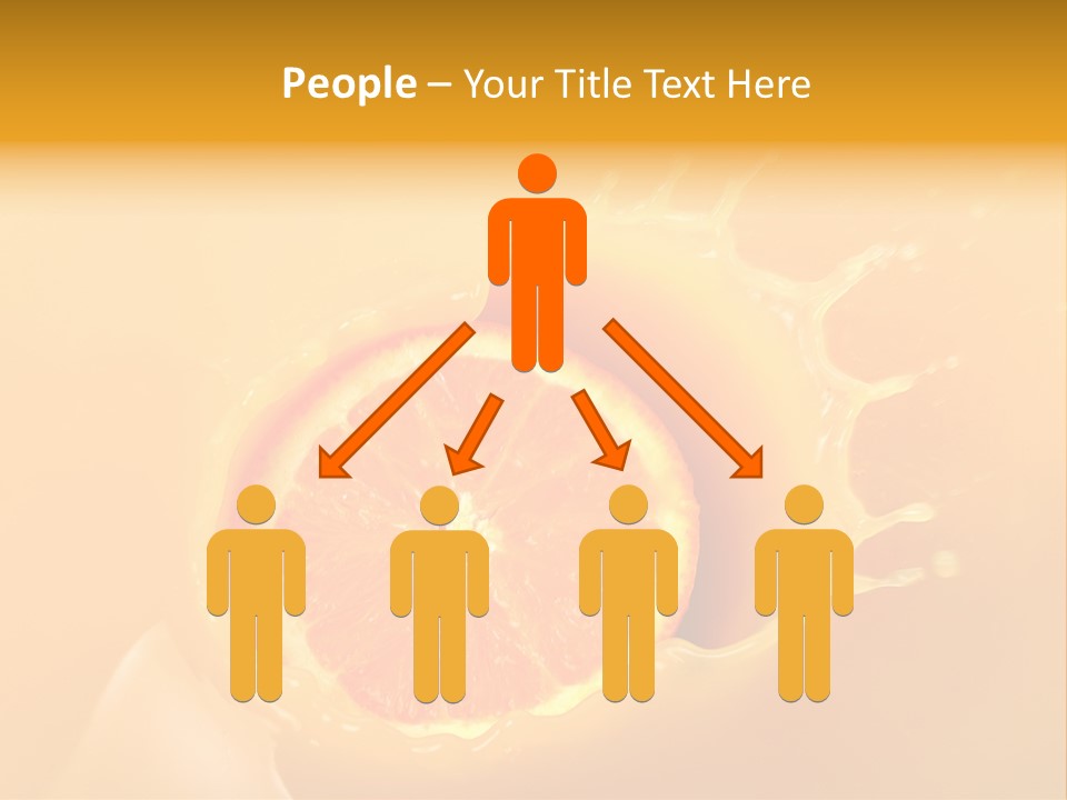 Slice Of Orange Fruit Falling In Juice PowerPoint Template