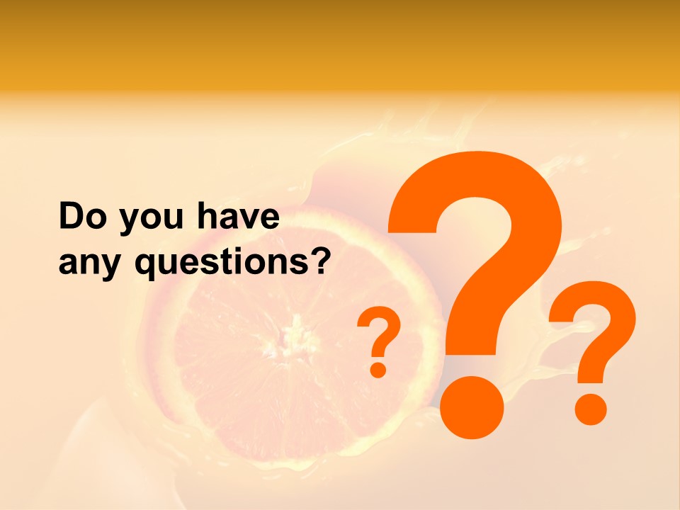 Slice Of Orange Fruit Falling In Juice PowerPoint Template