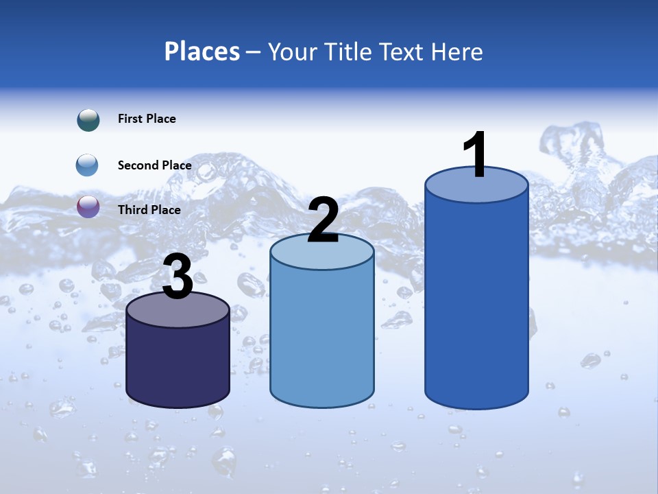 Crisp Clear Water Photographed High Speed. PowerPoint Template