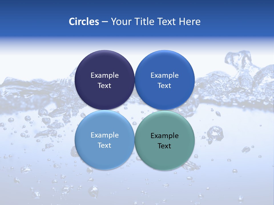 Crisp Clear Water Photographed High Speed. PowerPoint Template