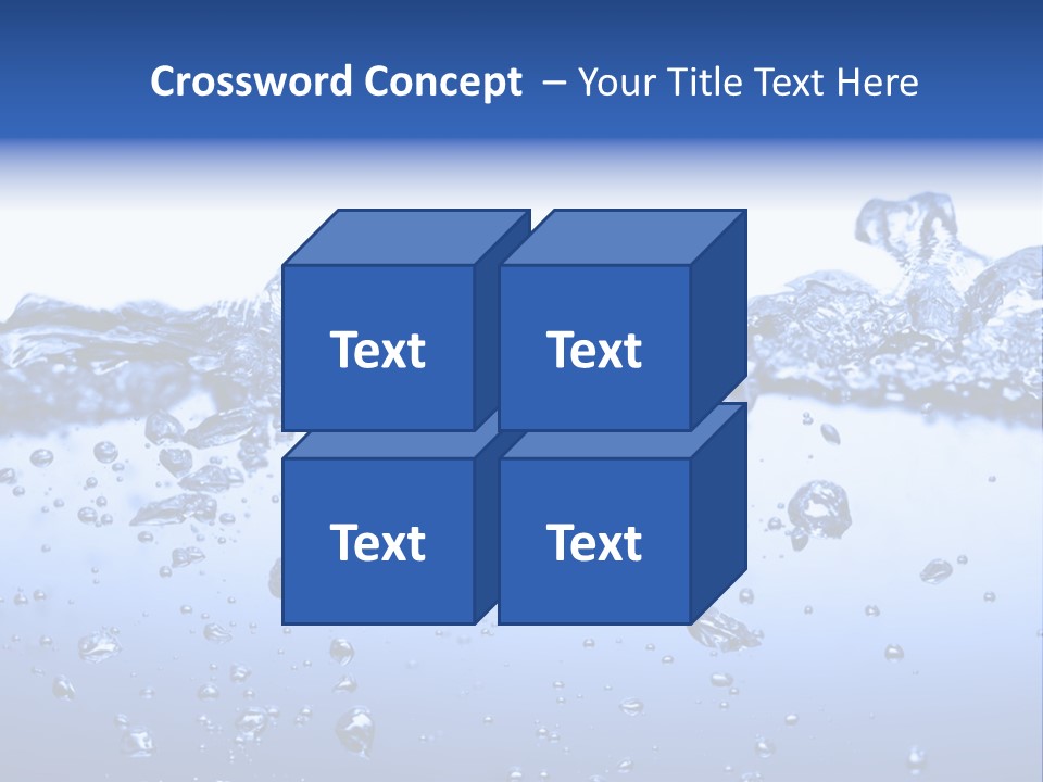 Crisp Clear Water Photographed High Speed. PowerPoint Template