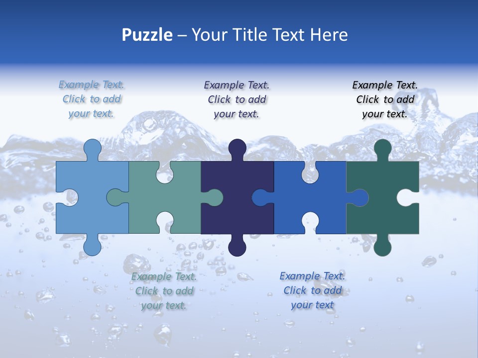 Crisp Clear Water Photographed High Speed. PowerPoint Template