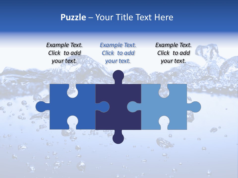 Crisp Clear Water Photographed High Speed. PowerPoint Template