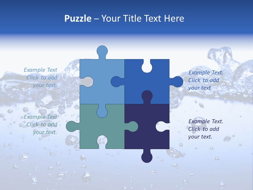 Crisp Clear Water Photographed High Speed. PowerPoint Template