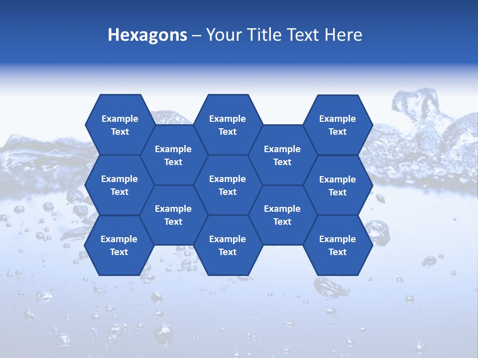 Crisp Clear Water Photographed High Speed. PowerPoint Template