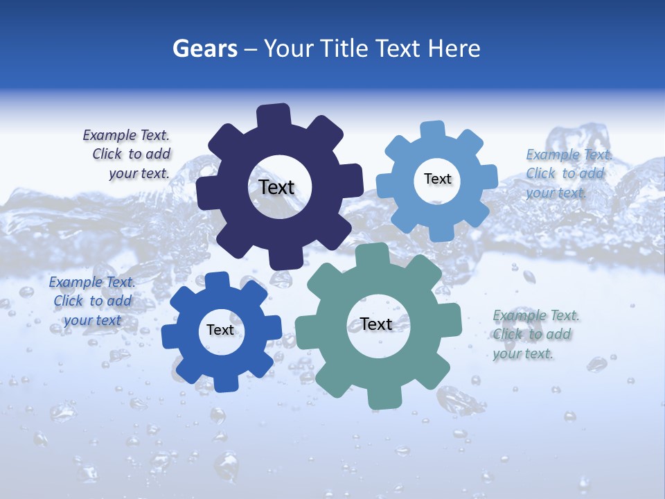 Crisp Clear Water Photographed High Speed. PowerPoint Template