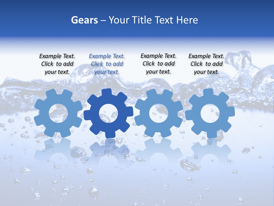 Crisp Clear Water Photographed High Speed. PowerPoint Template