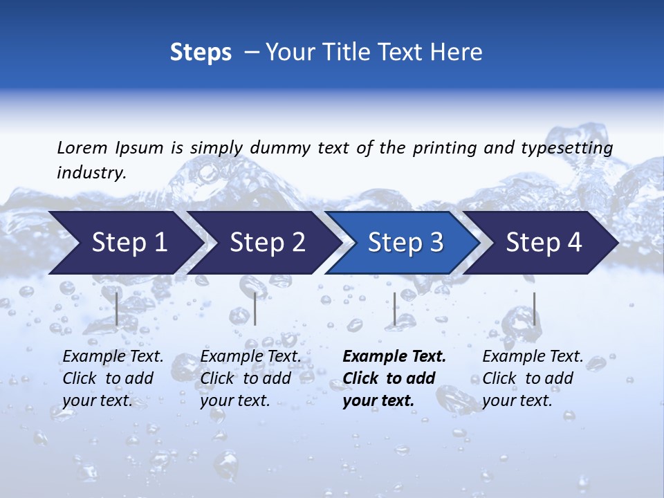 Crisp Clear Water Photographed High Speed. PowerPoint Template