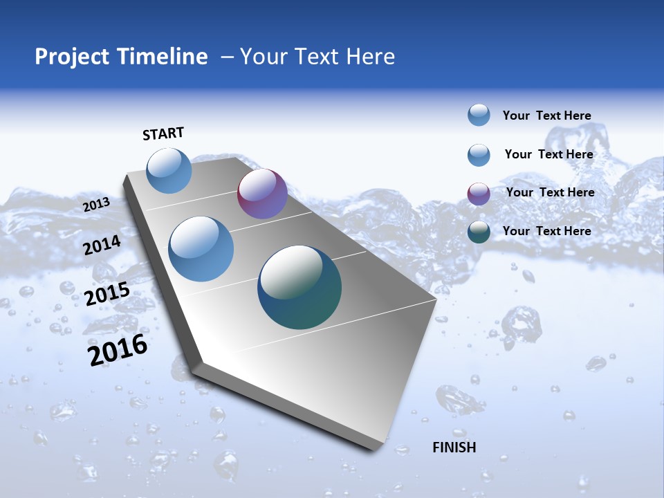 Crisp Clear Water Photographed High Speed. PowerPoint Template