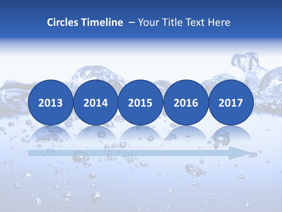 Crisp Clear Water Photographed High Speed. PowerPoint Template