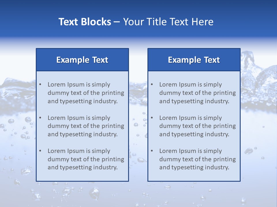 Crisp Clear Water Photographed High Speed. PowerPoint Template