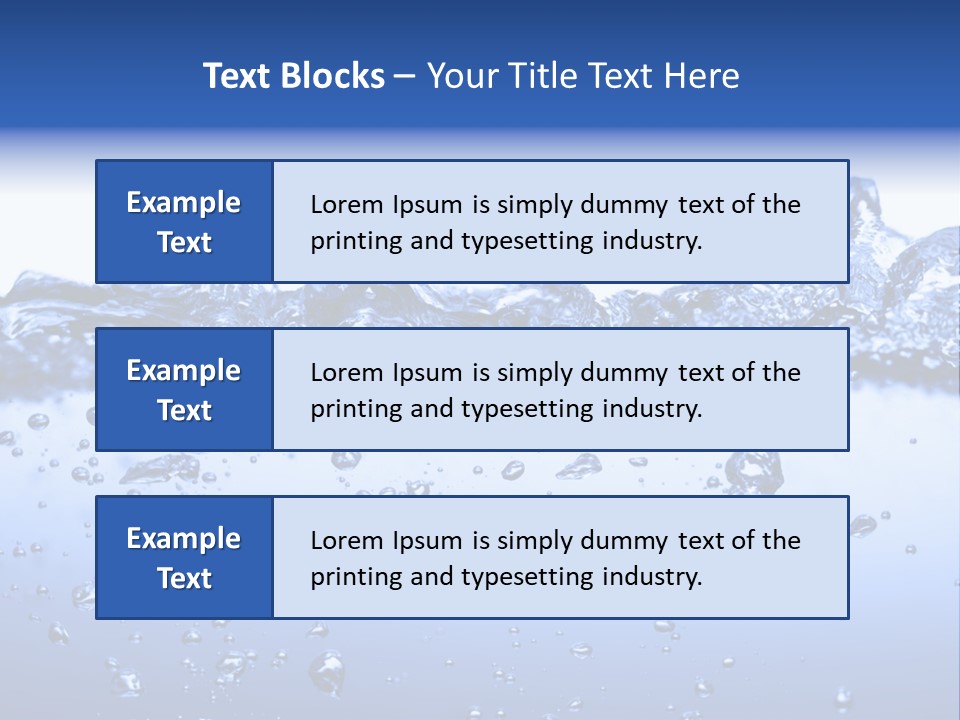 Crisp Clear Water Photographed High Speed. PowerPoint Template