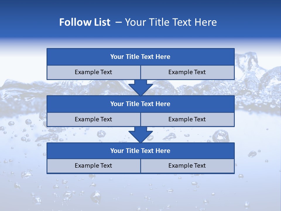 Crisp Clear Water Photographed High Speed. PowerPoint Template