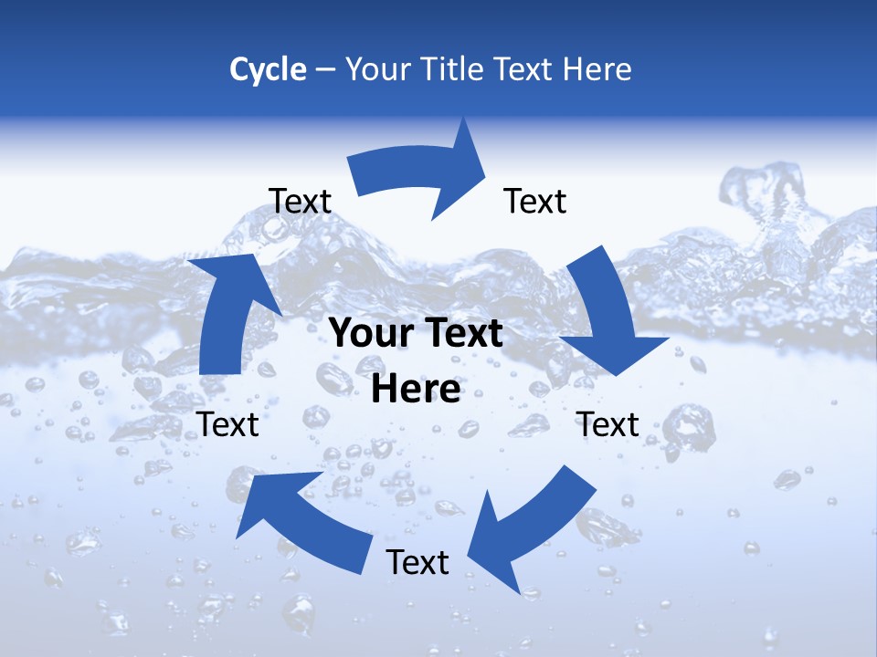 Crisp Clear Water Photographed High Speed. PowerPoint Template