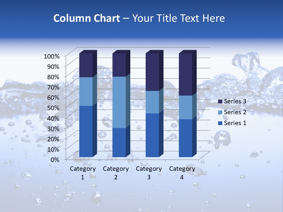 Crisp Clear Water Photographed High Speed. PowerPoint Template