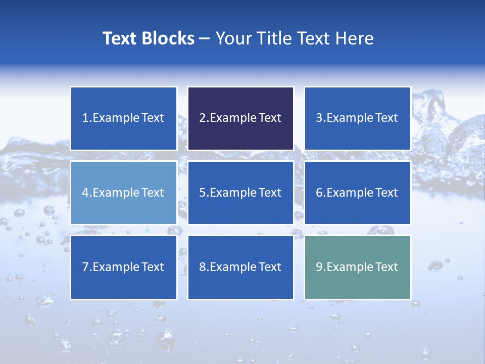 Crisp Clear Water Photographed High Speed. PowerPoint Template