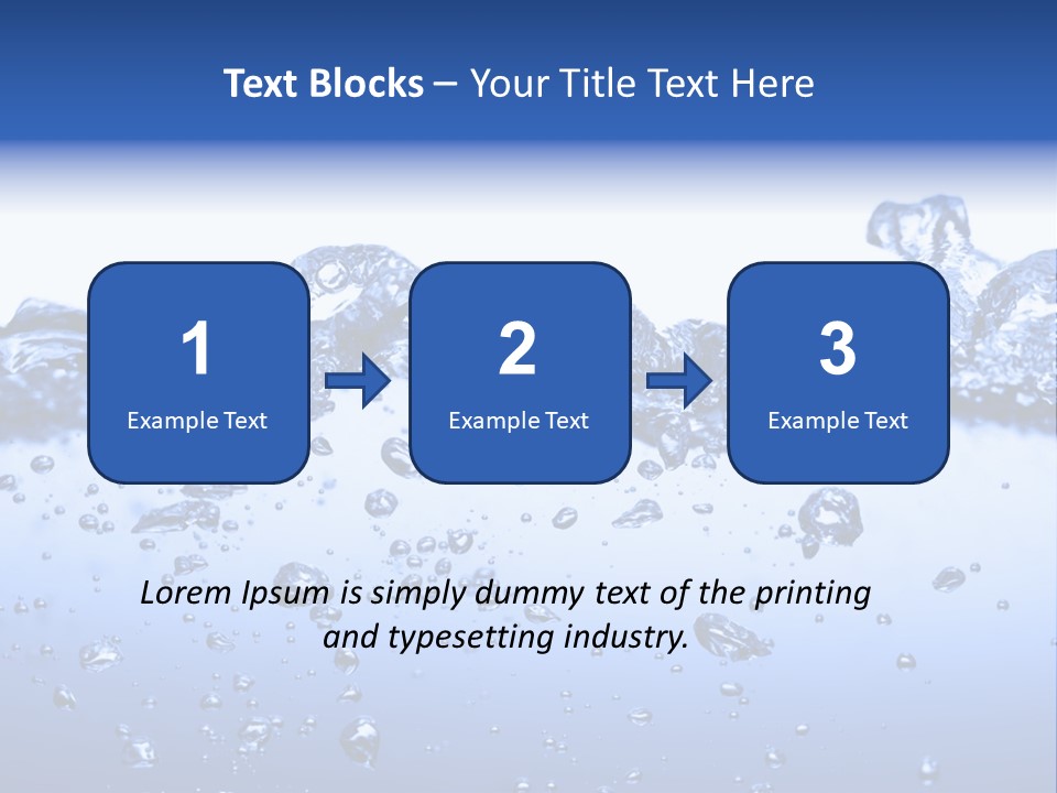 Crisp Clear Water Photographed High Speed. PowerPoint Template