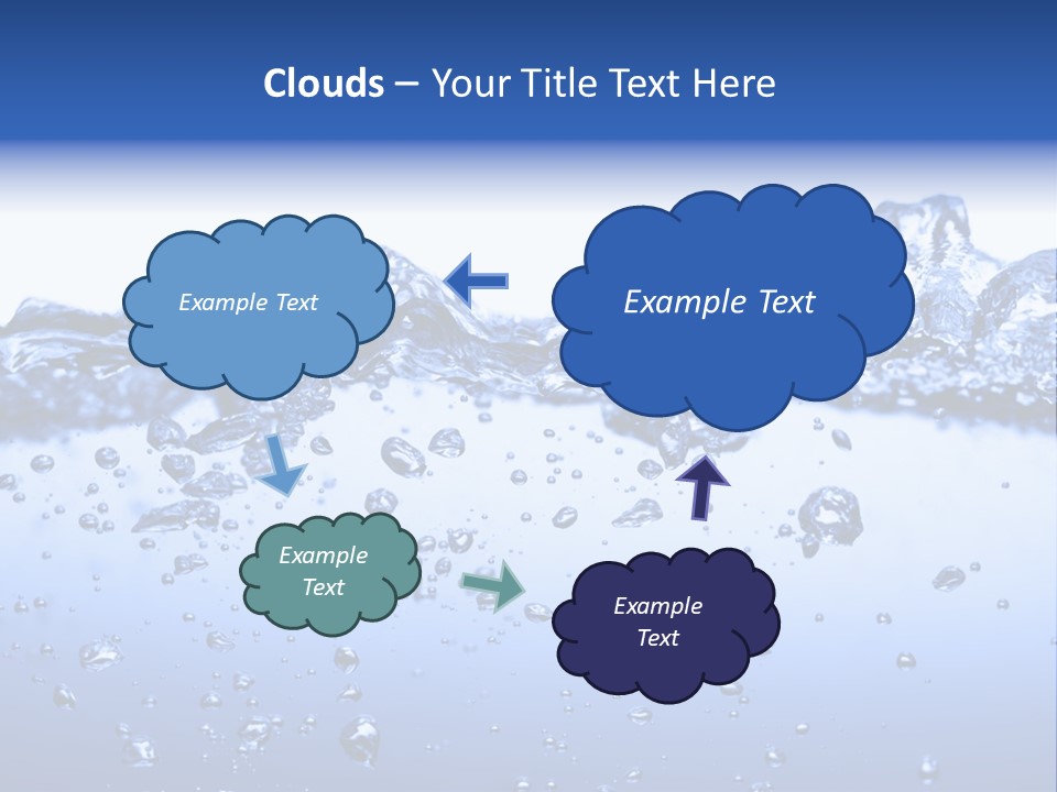 Crisp Clear Water Photographed High Speed. PowerPoint Template