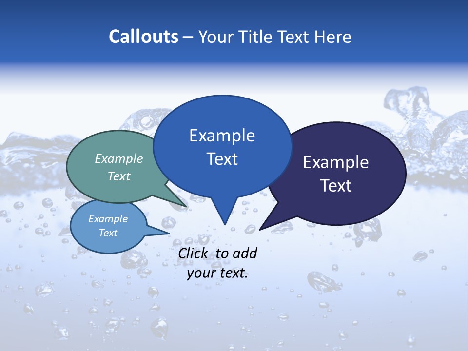 Crisp Clear Water Photographed High Speed. PowerPoint Template