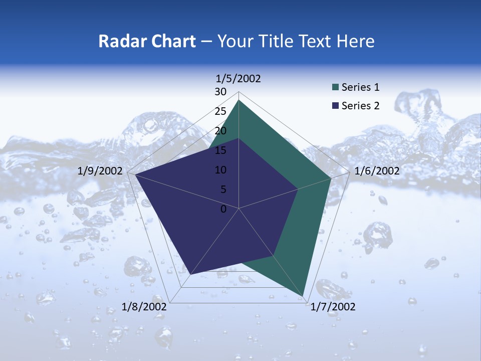 Crisp Clear Water Photographed High Speed. PowerPoint Template