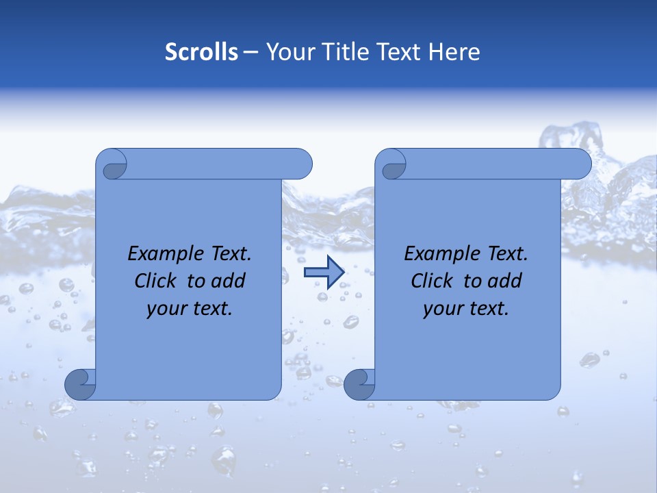 Crisp Clear Water Photographed High Speed. PowerPoint Template