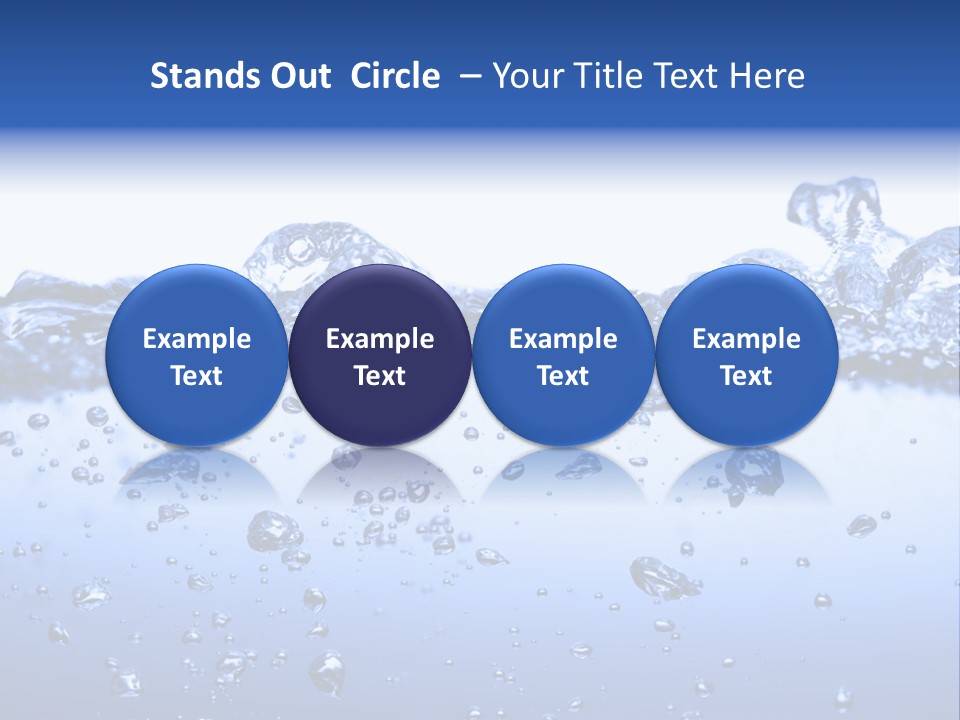 Crisp Clear Water Photographed High Speed. PowerPoint Template