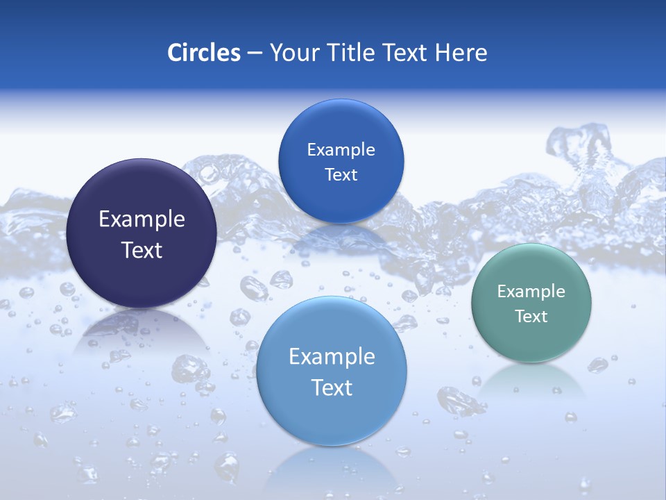 Crisp Clear Water Photographed High Speed. PowerPoint Template