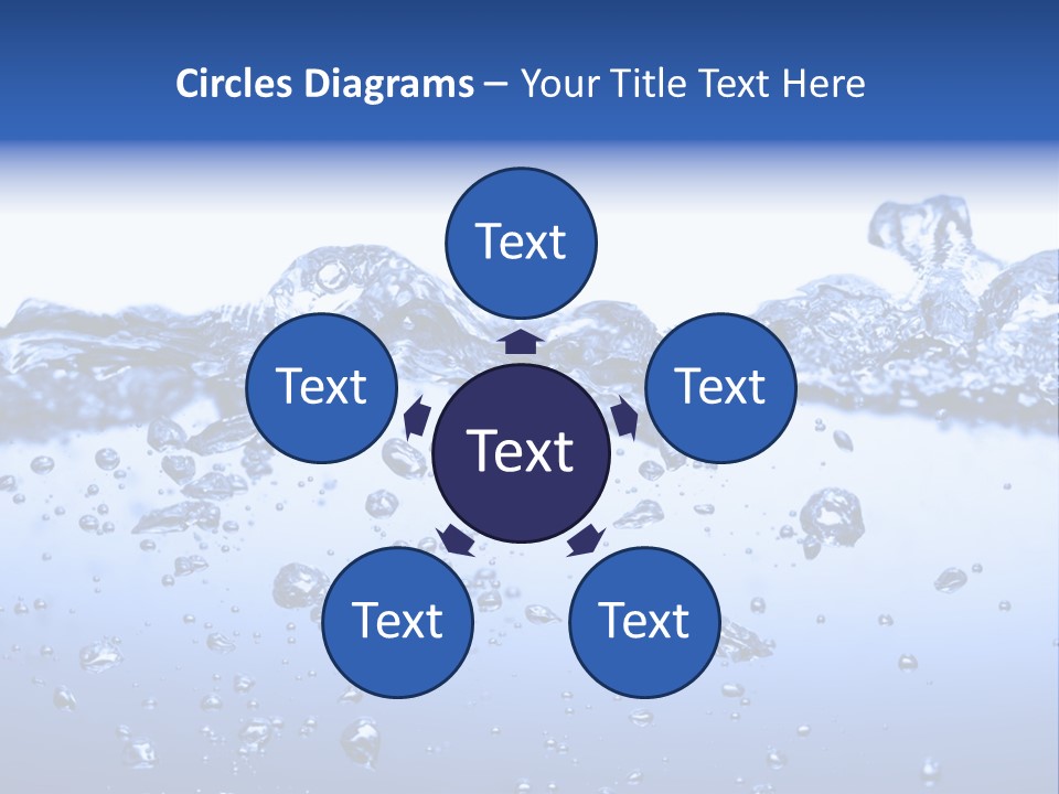 Crisp Clear Water Photographed High Speed. PowerPoint Template