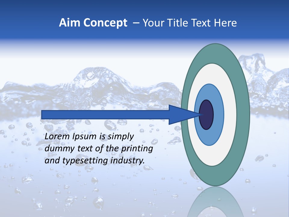 Crisp Clear Water Photographed High Speed. PowerPoint Template