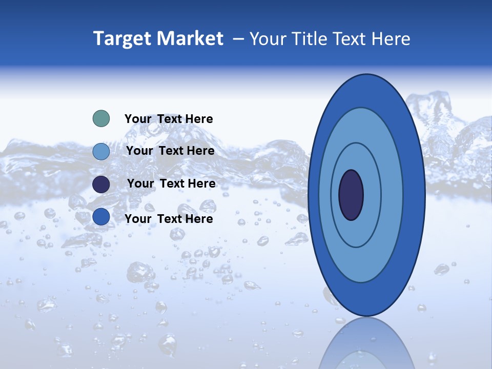 Crisp Clear Water Photographed High Speed. PowerPoint Template