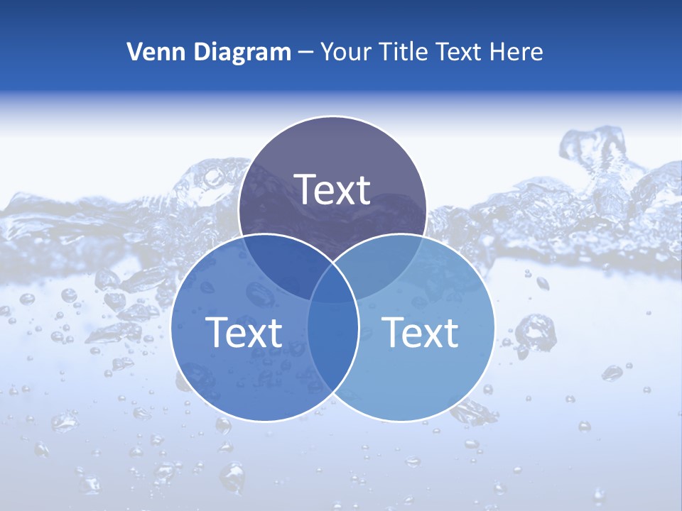 Crisp Clear Water Photographed High Speed. PowerPoint Template