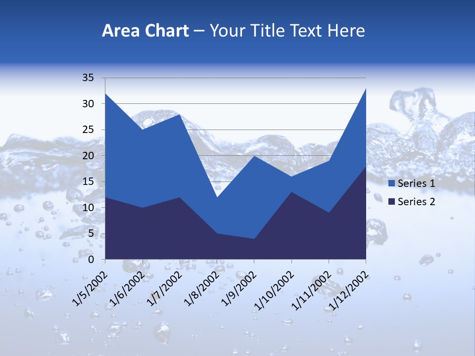 Crisp Clear Water Photographed High Speed. PowerPoint Template