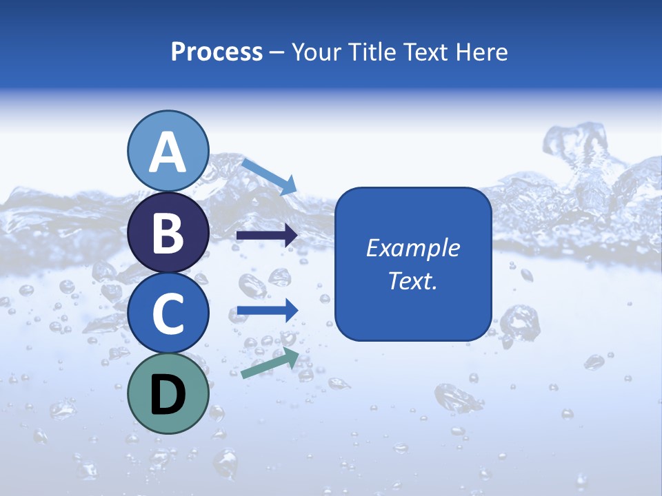 Crisp Clear Water Photographed High Speed. PowerPoint Template