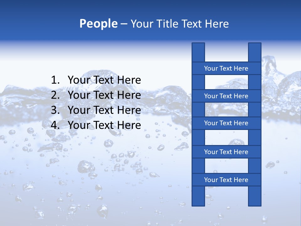 Crisp Clear Water Photographed High Speed. PowerPoint Template