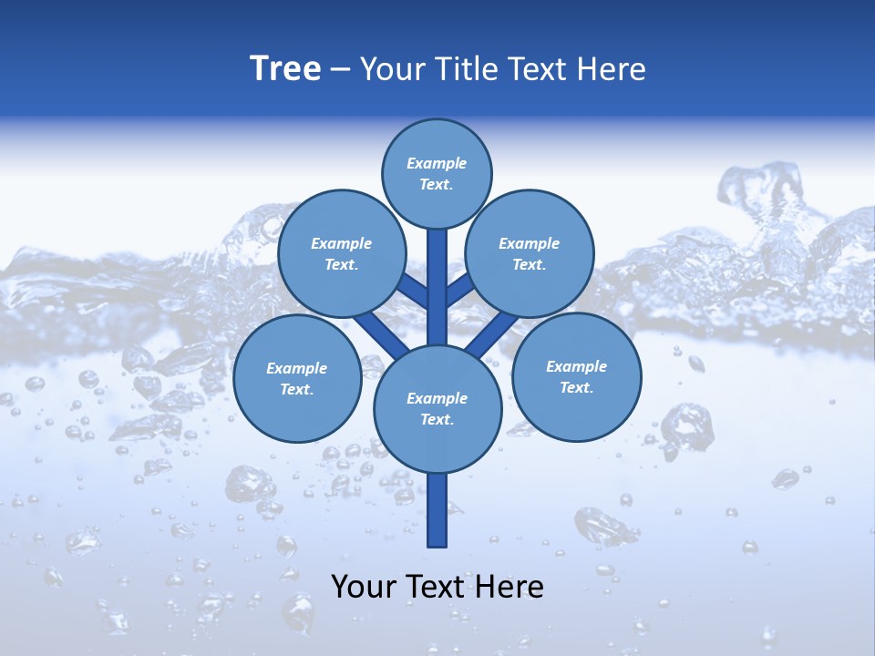 Crisp Clear Water Photographed High Speed. PowerPoint Template