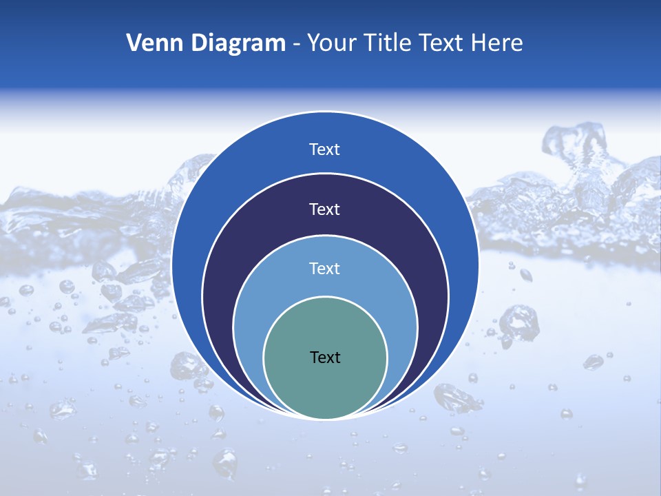 Crisp Clear Water Photographed High Speed. PowerPoint Template