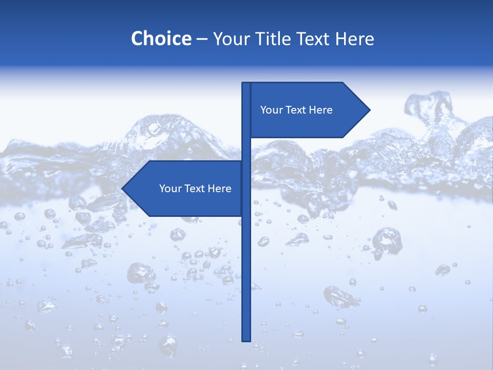 Crisp Clear Water Photographed High Speed. PowerPoint Template