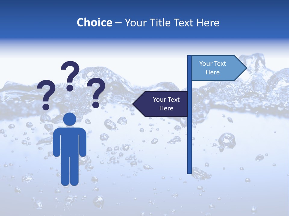 Crisp Clear Water Photographed High Speed. PowerPoint Template
