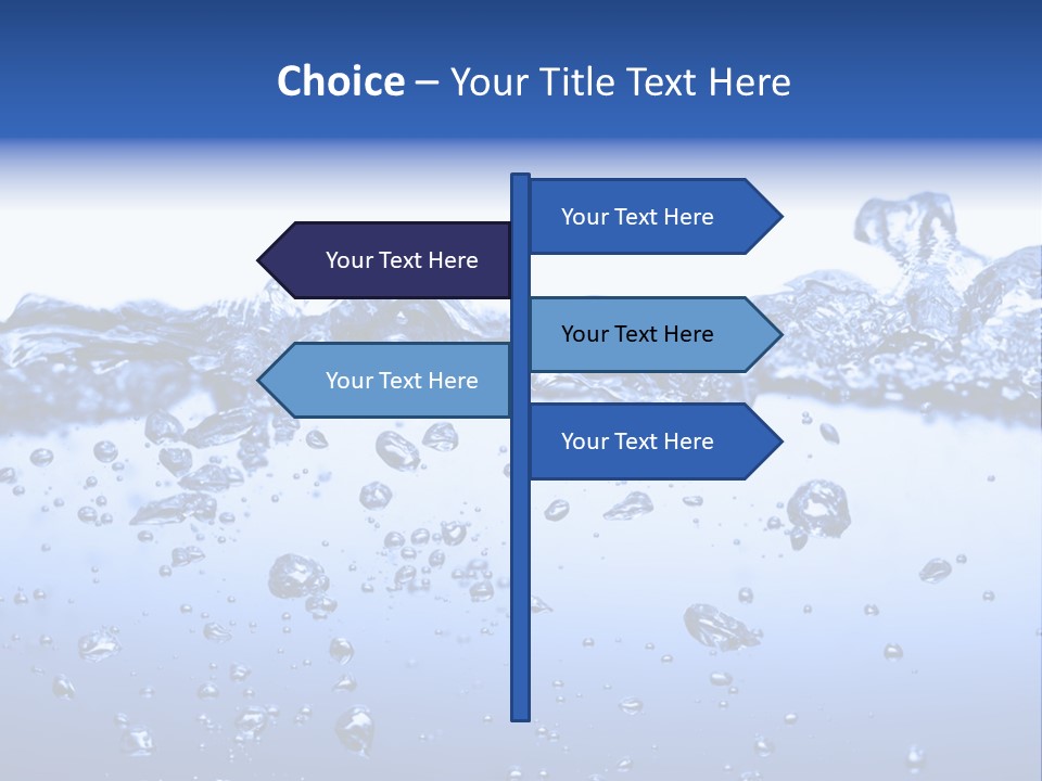 Crisp Clear Water Photographed High Speed. PowerPoint Template