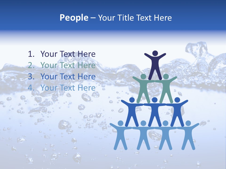 Crisp Clear Water Photographed High Speed. PowerPoint Template